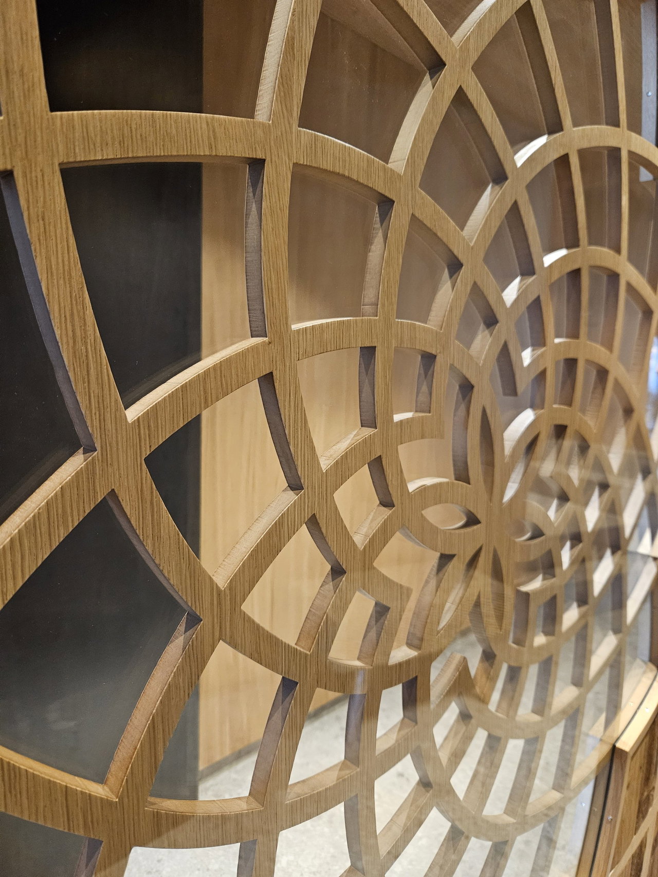 Wooden pivot door in a hotel in Mittersill with FritsJurgens System 3 pivot hinge system inside