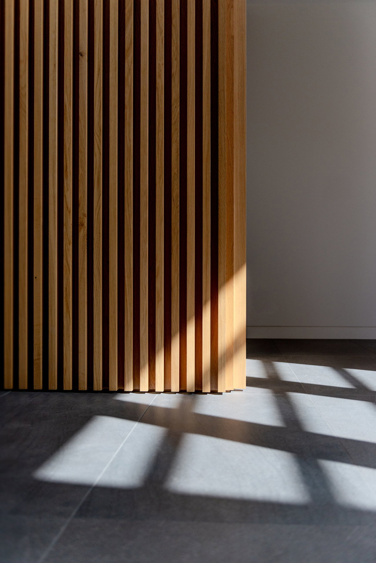 Wooden pivot door in a private home in Canberra with FritsJurgens System M+ pivot hinge system inside