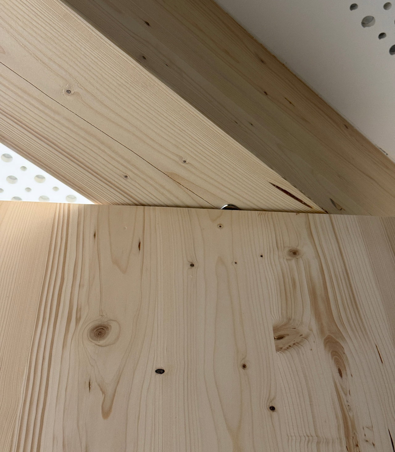 Wooden pivot door in a public building in Lorch with FritsJurgens System M+ pivot hinge system inside