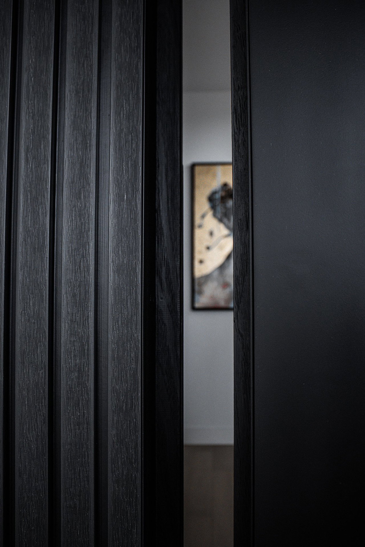 Composite pivot door in a private home in Melbourne with FritsJurgens System M+ pivot hinge system inside