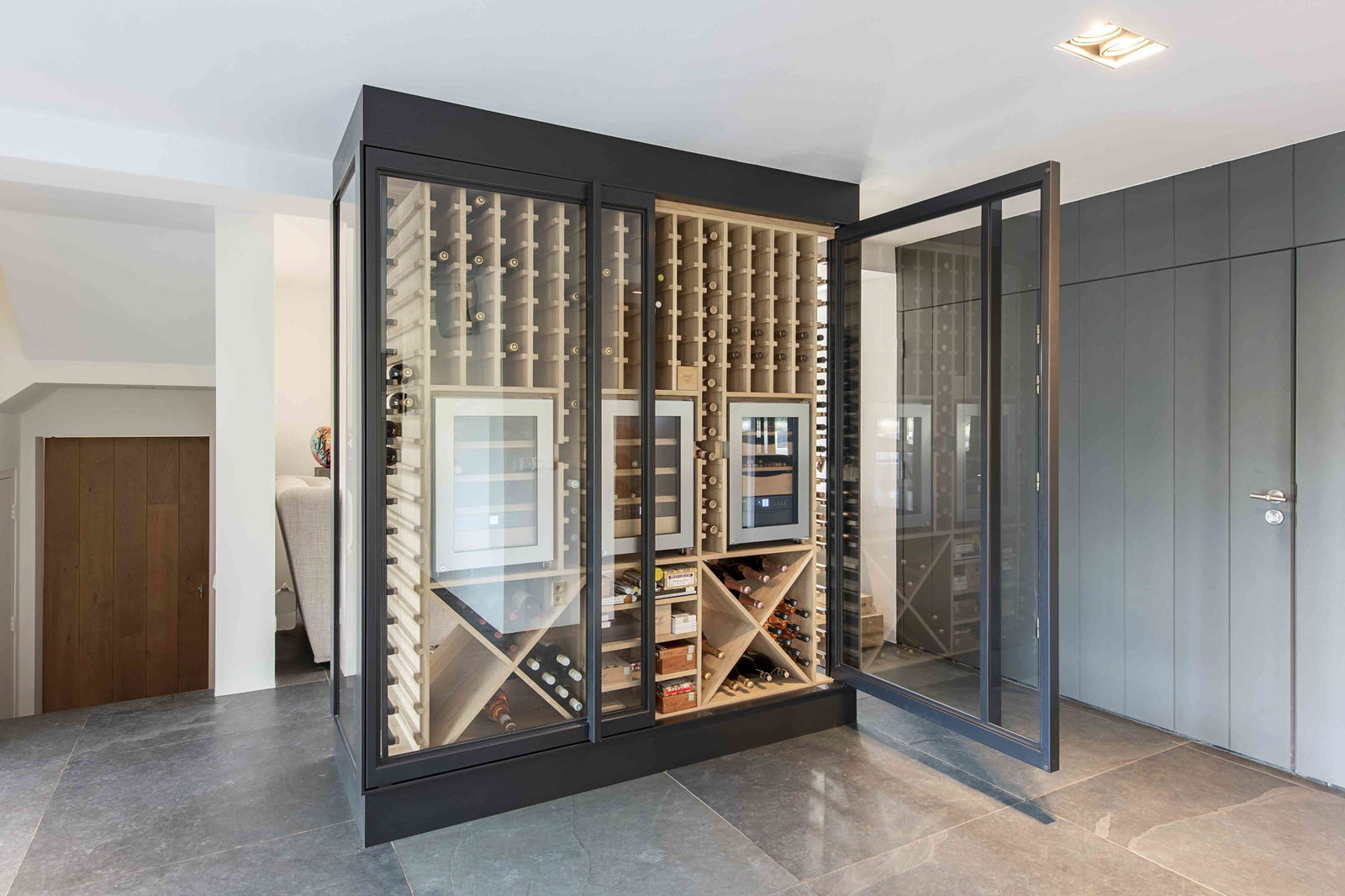 Glass discount wine cabinets