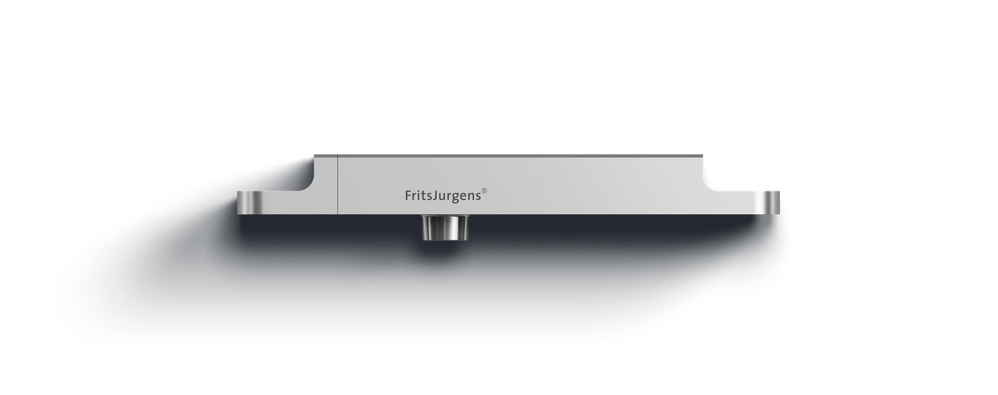 FritsJurgens System One 70 mm unterer Pivot, Vorderansicht mit der Drehachse