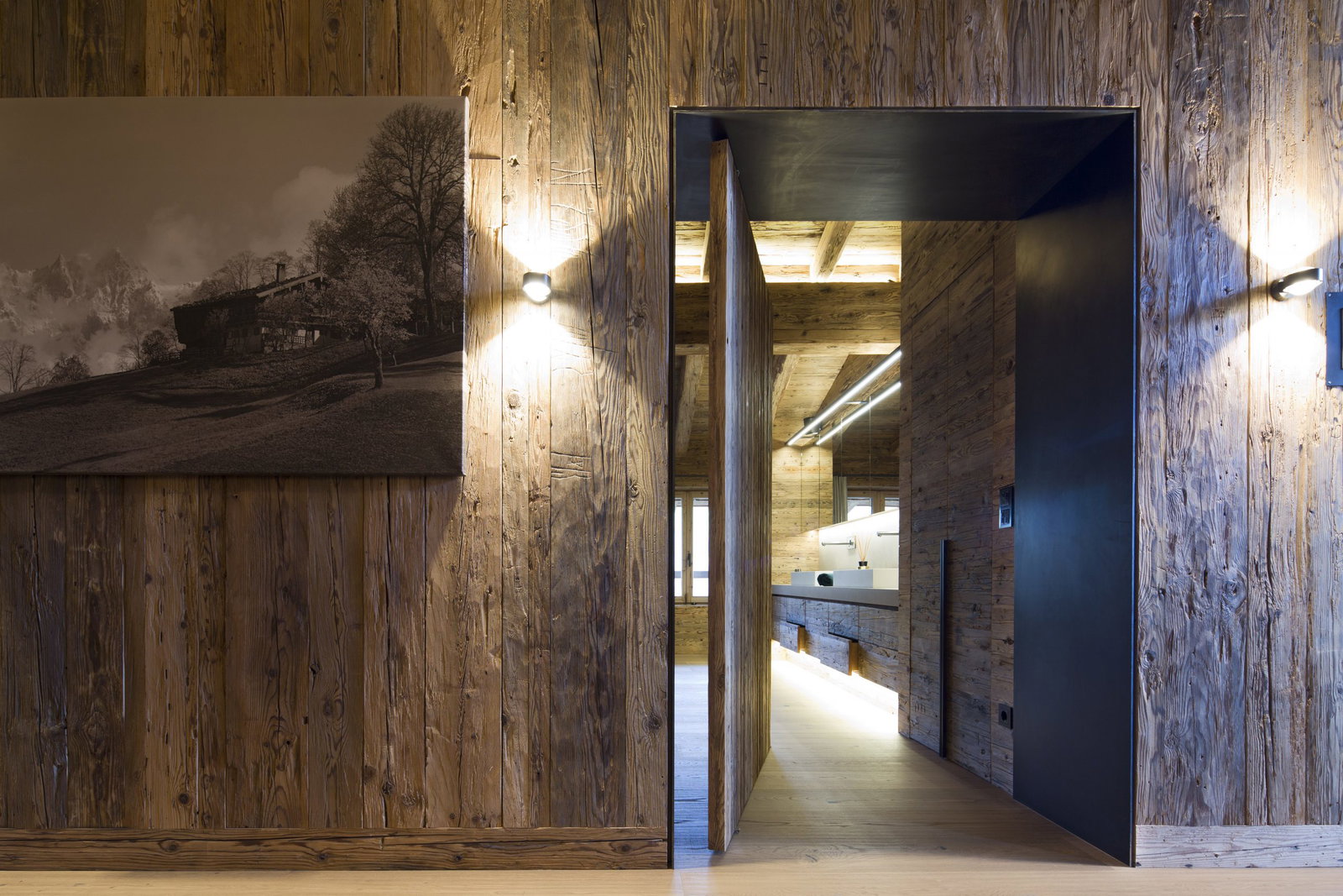 wooden room divider.